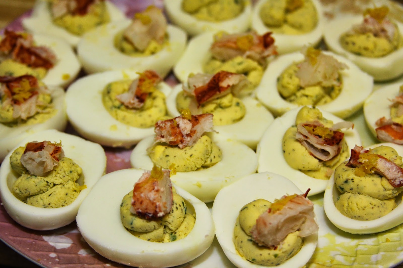For the Love of Food Lemony Lobster Deviled Eggs