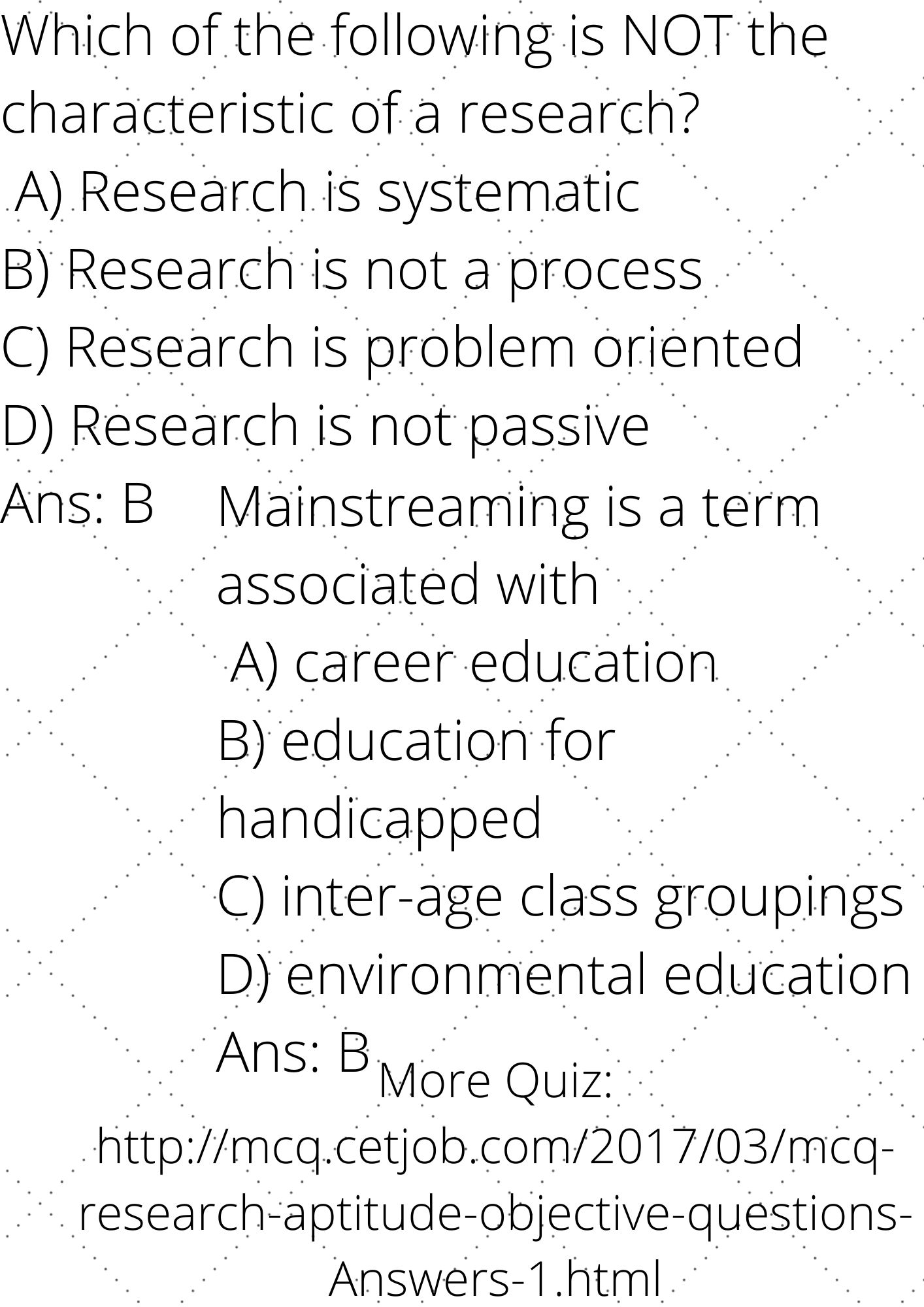 research aptitude multiple choice questions and answers