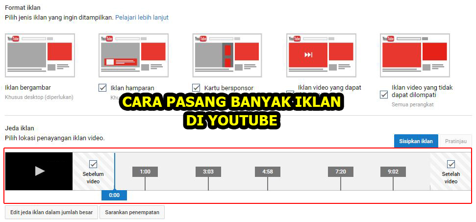 Cara pasang iklan di youtube gratis