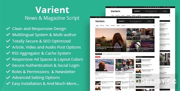 Varient v1.8.1 - News & Magazine Script