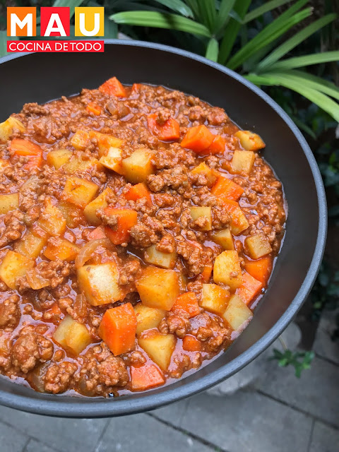 mau cocina de todo picadillo receta papa zanahoria facil chile ancho comida casera mexicana