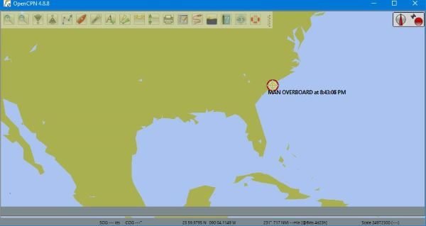 Software di navigazione per plotter cartografico OpenCPN