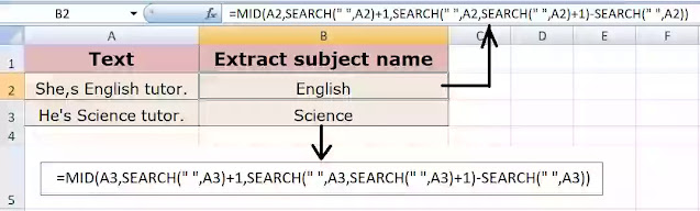 excel MID Function with SEARCH in hindi excel MID Function with SEARCH in hindi