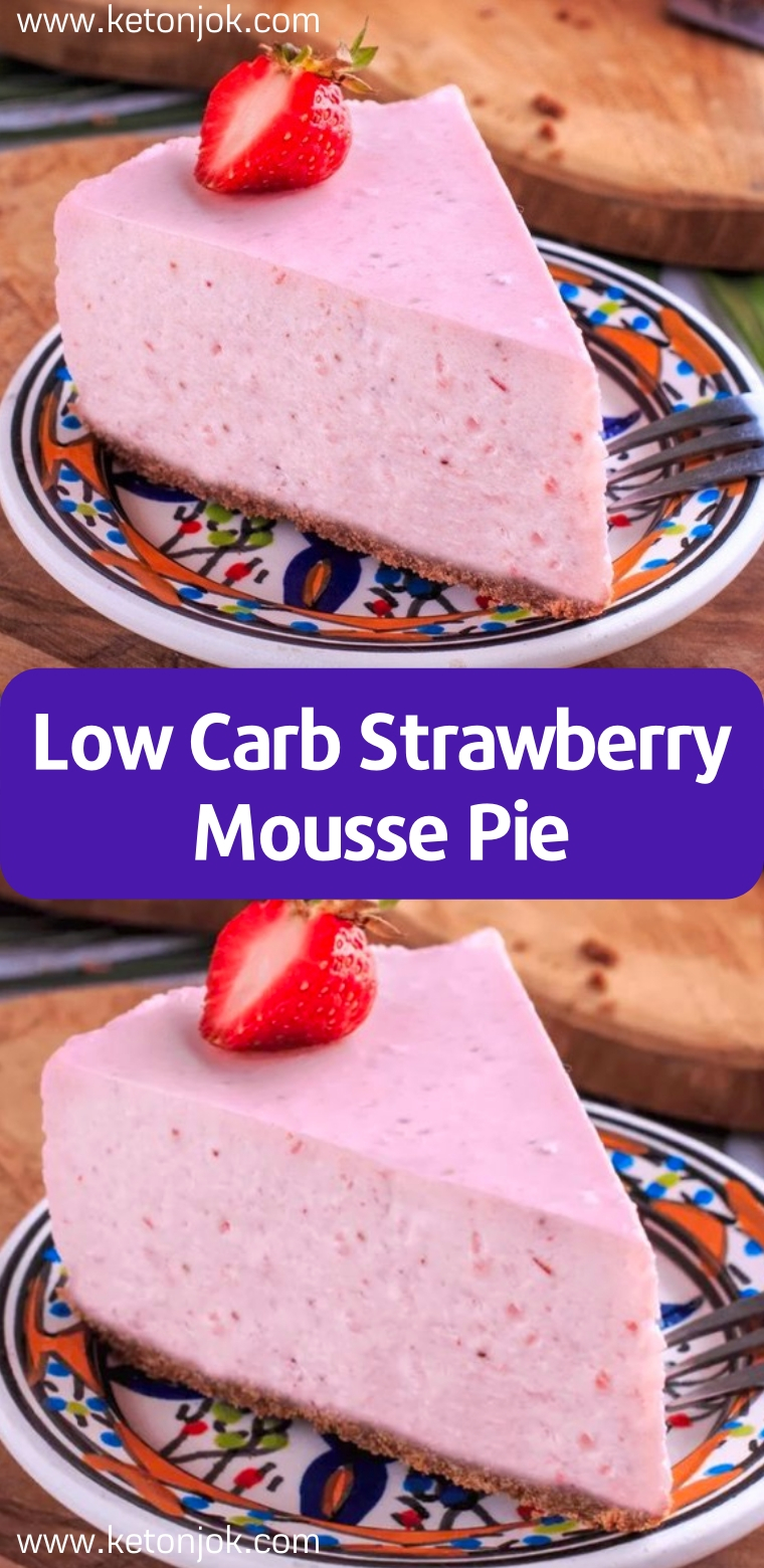 Low Carb Strawberry Mousse Pie Recipe ( Keto ) Joki's Kitchen