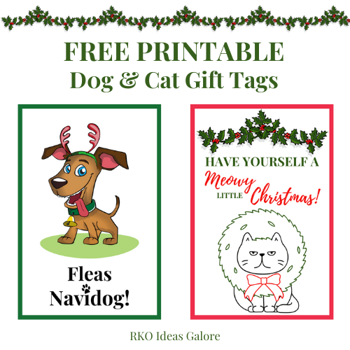 Christmas Dog Gift Tags  Free Printable - Ella Claire & Co.