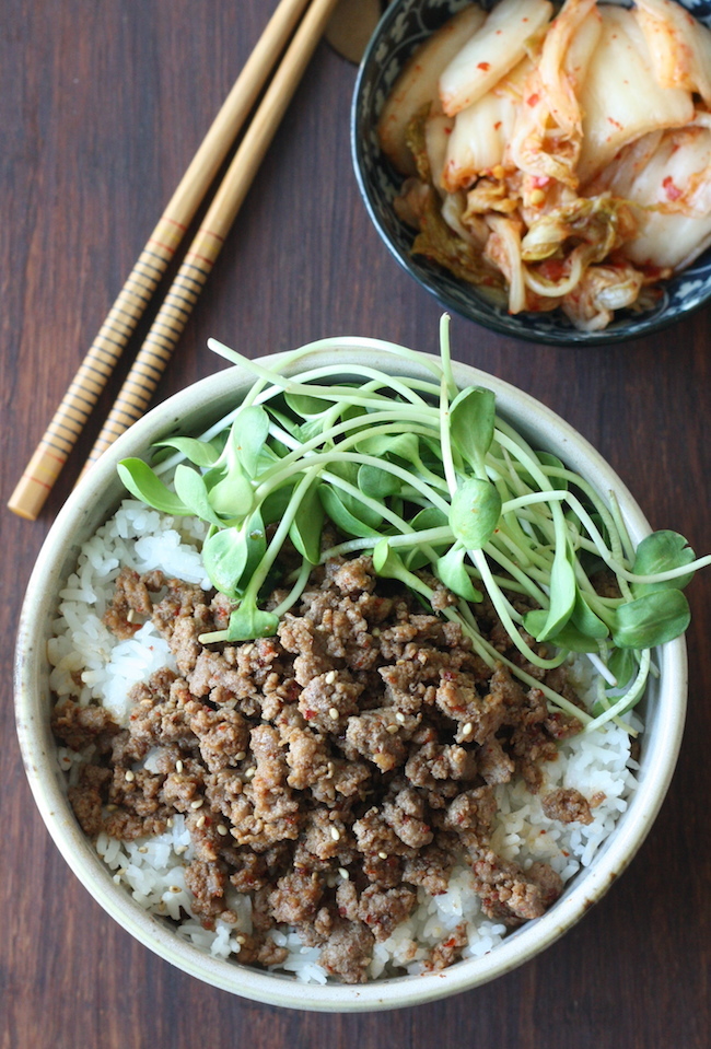 Easy Korean Beef Rice Bowl recipe by SeasonWithSpice.com