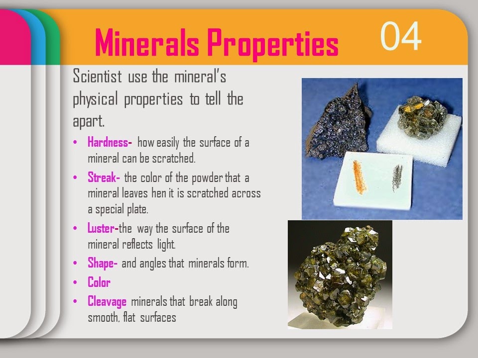 Ciencias 4to grado Lesson 1 How are minerals classified?/ Lesson 2