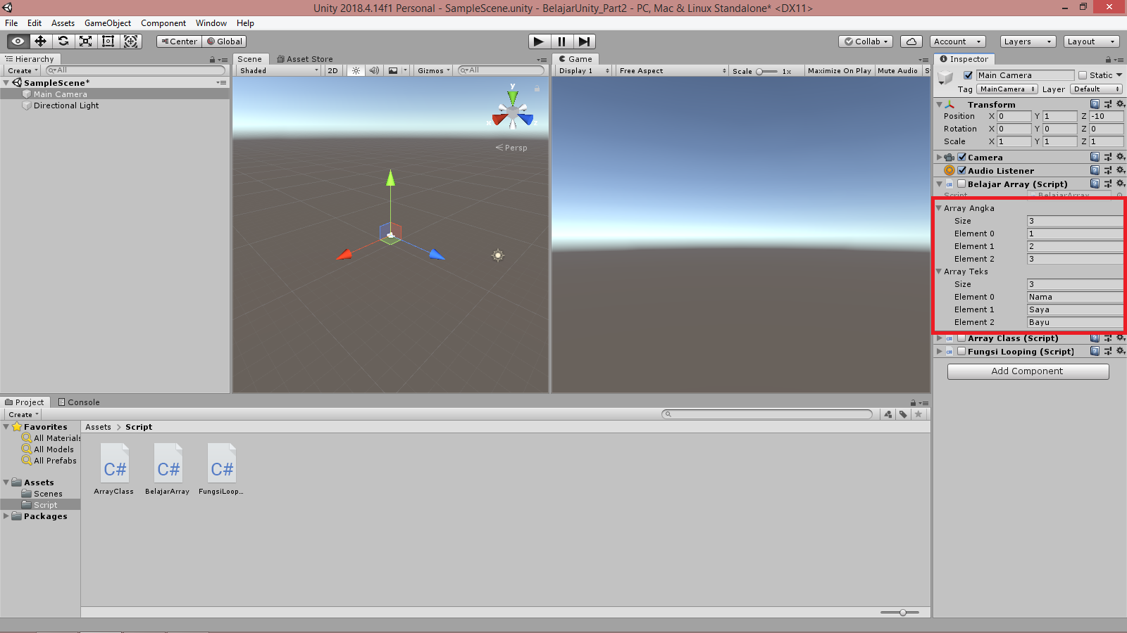 Belajar Unity 3D: Tutorial Unity