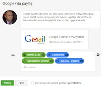 Google Plus yeni paylaşım görseli