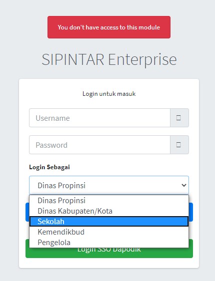 Login Sipintar Enterprise PIP 2020