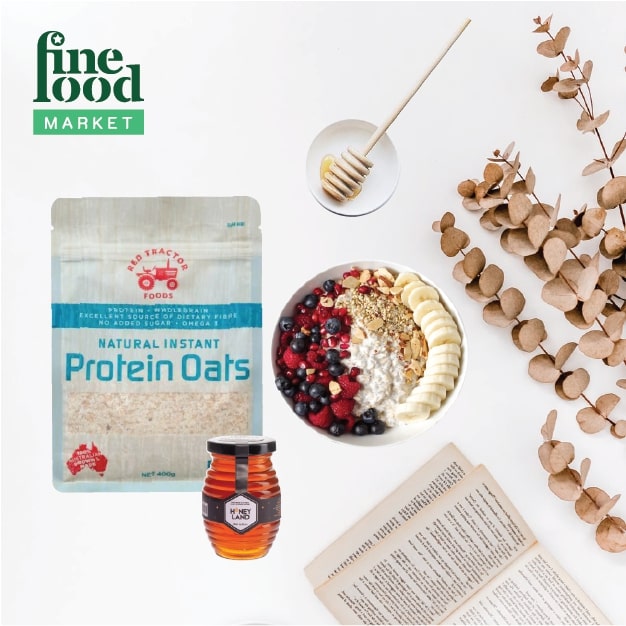 Combo Da Đẹp Dáng Xinh 4 Món : Yến Mạch RED TRACTOR FOODS + Mật ong + Sữa tươi