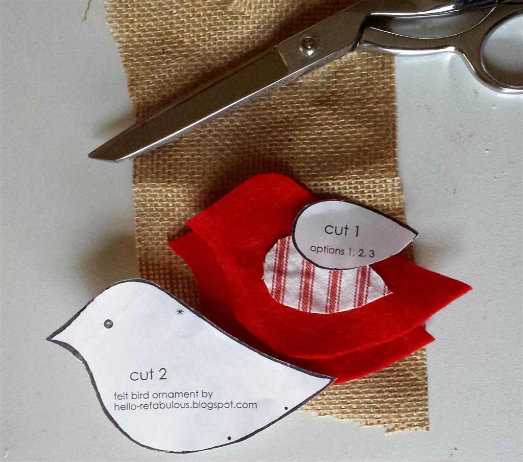Hello Refabulous Felt Bird Ornament Tutorial 6 Ways Bird At This Time Now