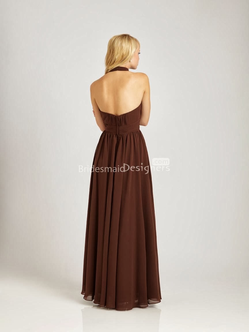 http://www.bridesmaiddesigners.com/different-chocolate-3d-flower-halter-neck-long-a-line-sleeveless-pleated-chiffon-bridesmaid-gown-824.html