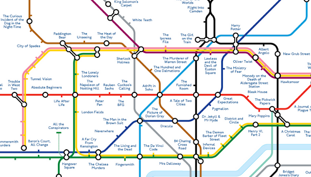 London Underground Map 2019 Friends Of The Jones Library System News: A Literary Tube Map Of London