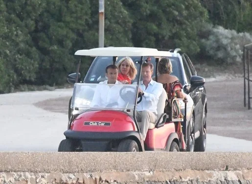 Grand Duke Henri and Grand Duchess Maria Teresa, President Emmanuel Macron and Brigitte are there for summer holiday