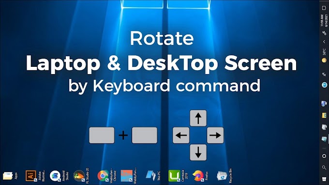 How to Rotate Laptop & Desktop Screen by Keyboard command | Change Display Orientation