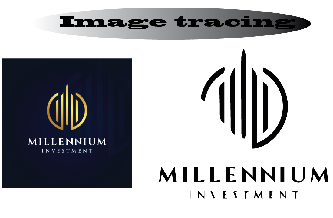 Vector tracing or convert logo, image, text to vector file high