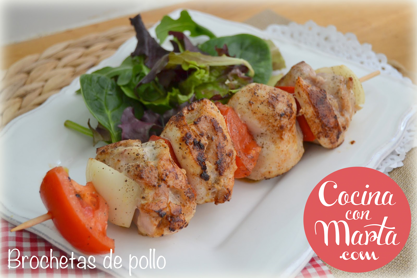 brocheta de pollo, receta de pollo, cocina con marta, recetas faciles, caseras, rapidas, recetas saludables, brocheta para niños, pinchito