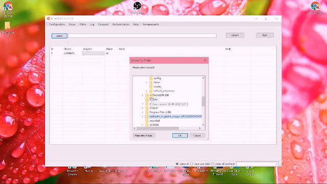 choosing extracted fastboot rom file choose fastboot rom file