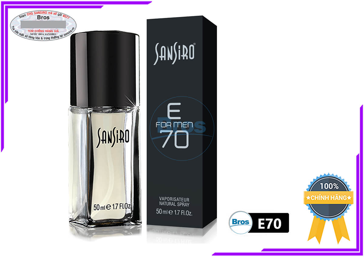 Nước Hoa Sansiro 50ML E70 Gio Armani - Black Code