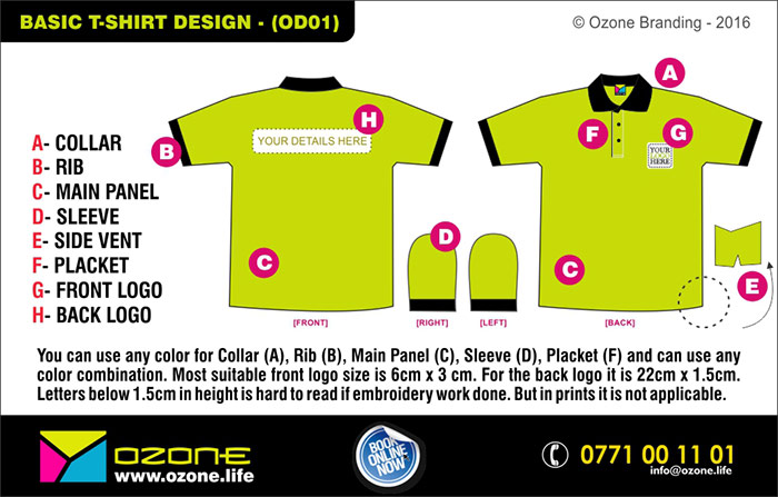 Basic Promotional Tshirt Designs by Ozone Banding.