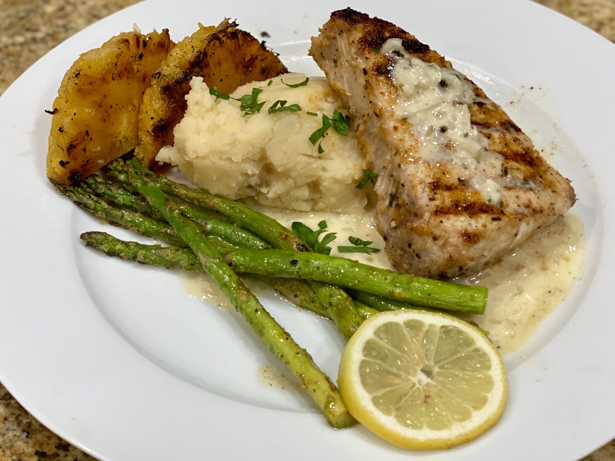 GREAT EATS HAWAII SWORDFISH WITH WHITE WINE BUTTER SAUCE