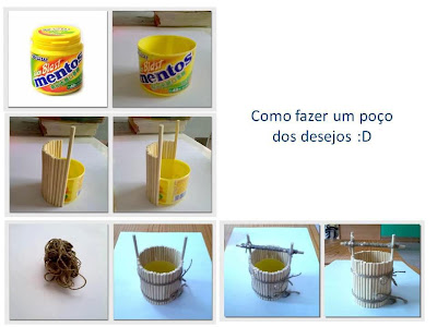 reciclagem - poço dos desejos com pote plástico  PAP (DIY)