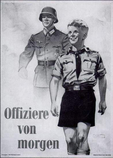 Nazi propaganda poster recruiting Hitler Youth
