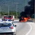 Ιωάννινα:Κάηκε ολοσχερώς αυτοκίνητο στην Εγνατία Οδό 
