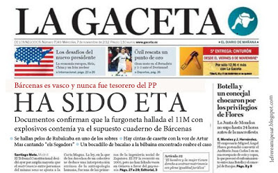 La Gaceta, ETA, Bárcenas, sobres