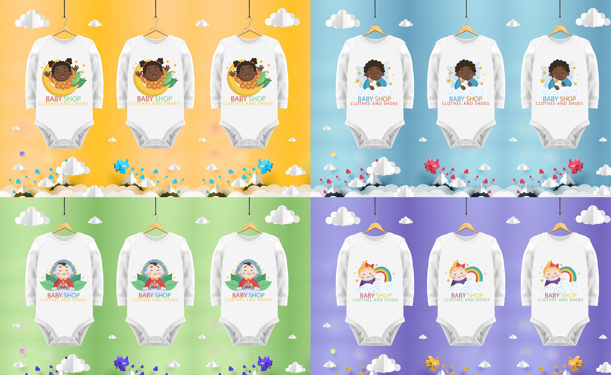 Bag designs psd for printing on children's clothes and T-shirts of the highest quality