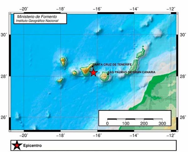 Terremoto entre Gran Canaria y Tenerife Terremoto entre Gran Canaria y Tenerife