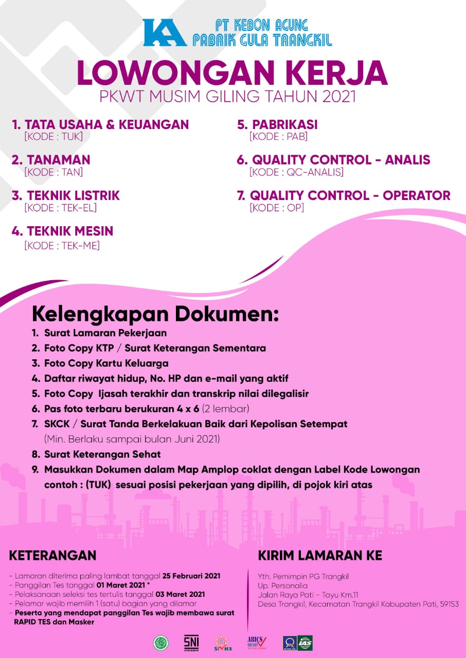 PT Kebon Agung Pabrik Gula Trangkil