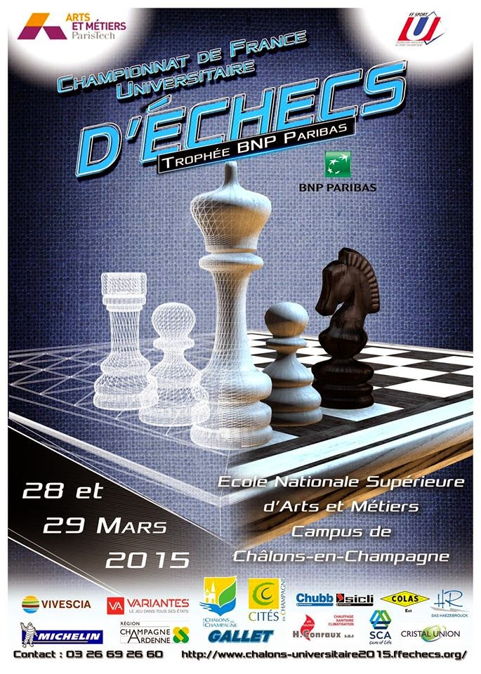 Le championnat de France universitaire d’échecs 2015 © site officiel