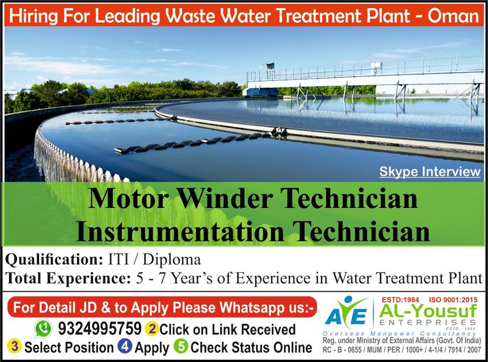 Waste Water Treatment Plant Jobs in Oman