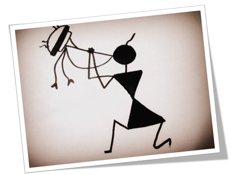 Warli Warli man with a musical instrument