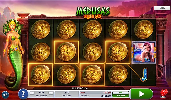 Slot Demo 2by2 Gaming Medusa's Golden Gaze