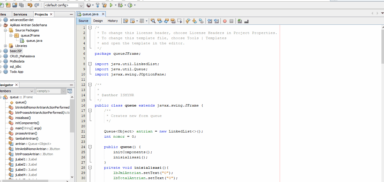 Membuat Aplikasi Antrian (Queue FIFO) Dengan Java GUI Beserta ...