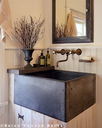 farmhouse industrial modern bathrooms anthropologie living bathroom sink rustic decor room laundry sinks powder country bath faucet retro farm chic