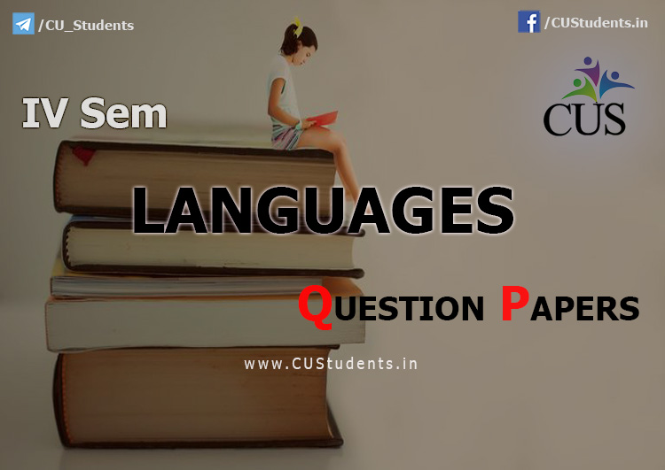 Common Course - IV Sem Additional Languages  - Previous Question Papers