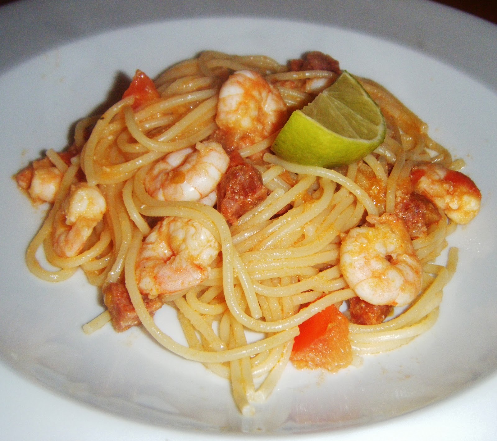 the Best Recipes: Chorizo & Prawn Spaghetti with Lime