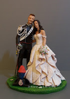 statuette matrimonio con sposo in alta uniforme carabiniere uniforme da gala orme magiche
