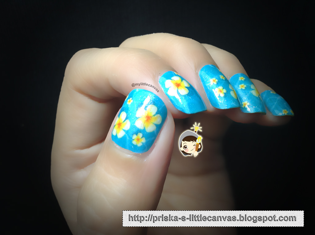 MyLittleCanvas April Nail Art Challenge Bali Themed Nails