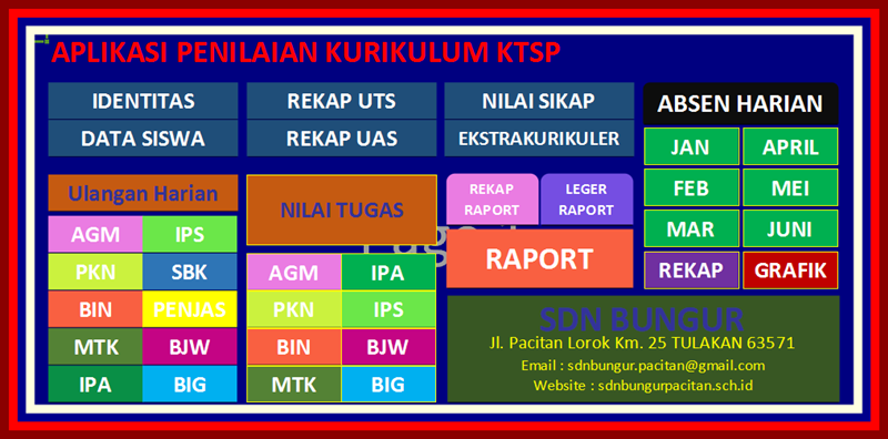 Download Aplikasi Raport KTSP Terbaru Versi Tahun Ajaran