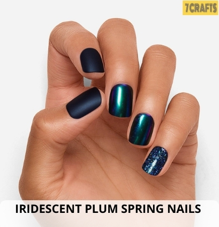 ridescent Plum Spring nail design