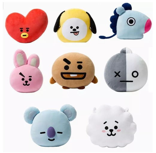 s/.69 Cojines de Peluche KOYA BTS BT21 K-POP | TIENDA PELUCHES GIGANTES GRANDES SORPRESAS DOMICILIO DELIVERY