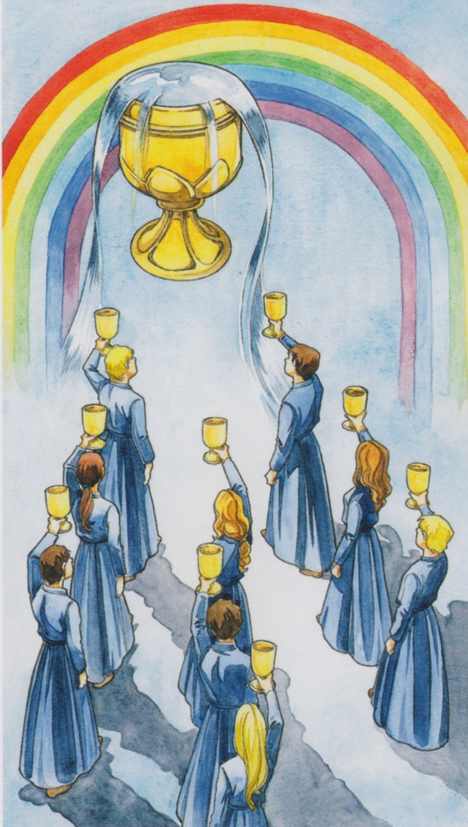 10 кубков уэйт. таро друид крафт галерея. 10 чаш таро уэйта. 10 кубков таро уэйта. таро райдера уэйта 10 кубков.