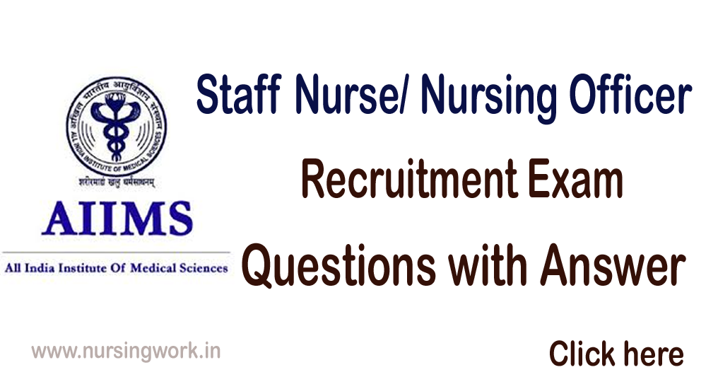 AIIMS QUESTION PAPER PATTERN FOR STAFF NURSE visual data 5
