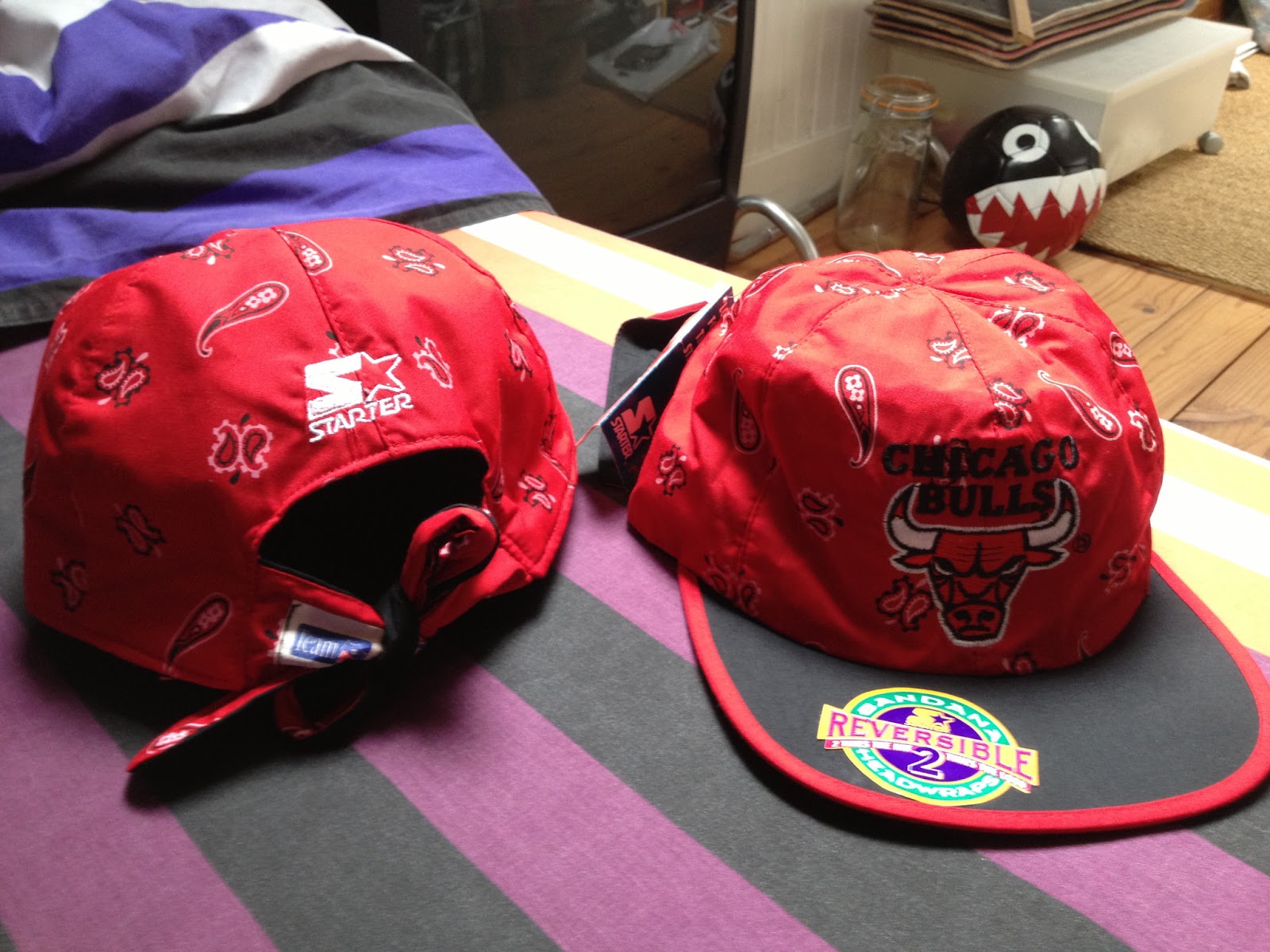 ∞ VINTAGE STARTER BANDANA REVERSIBLE CAP HAT