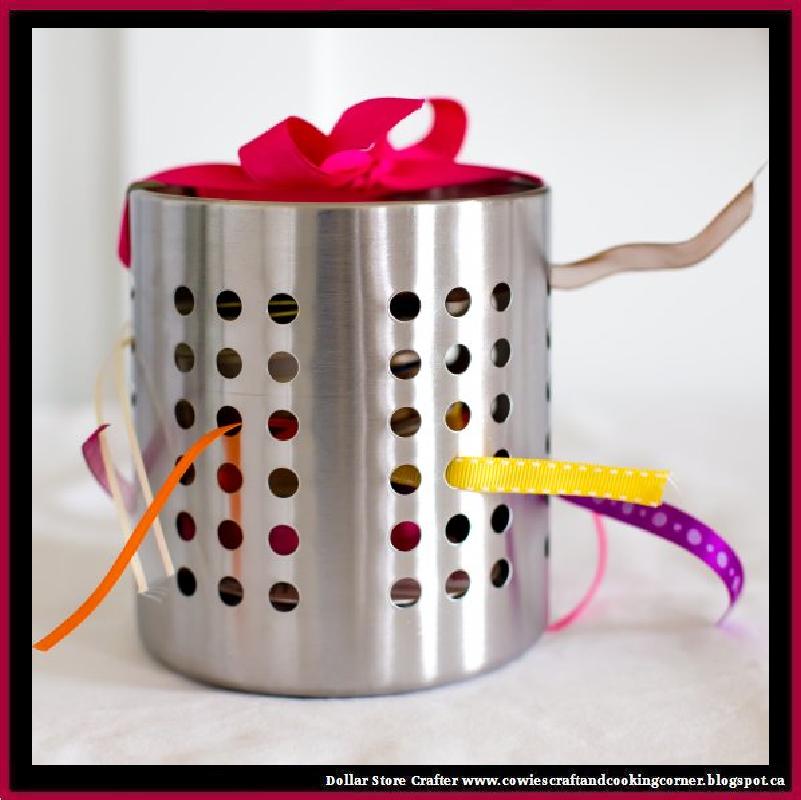 Dollar Store Crafter Turn A Dollar Store Utensil Holder Into A Ribbon